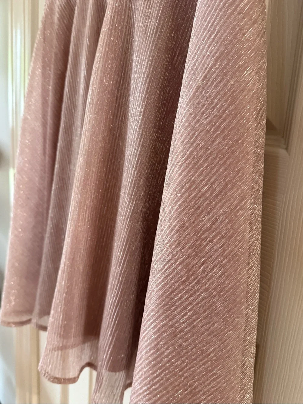 The Children’s Place Girls Pink Shimmer Cold Shoulder Party Dress Size 16